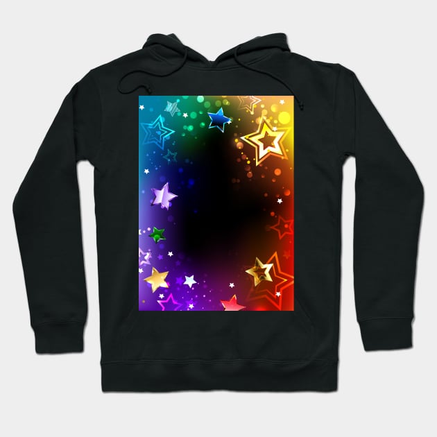 Rainbow Frame with Stars Hoodie by Blackmoon9